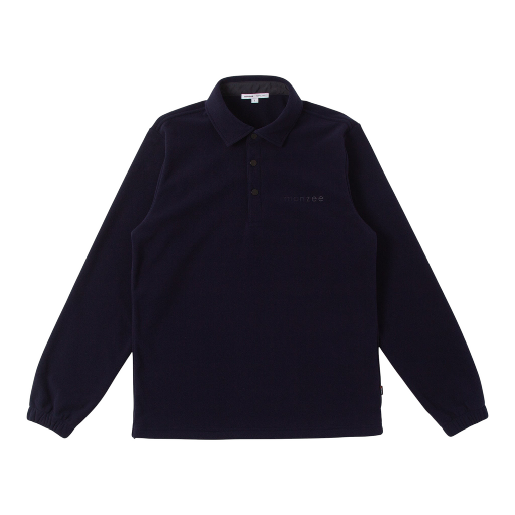 Polartec® フリースポロ - ネイビー