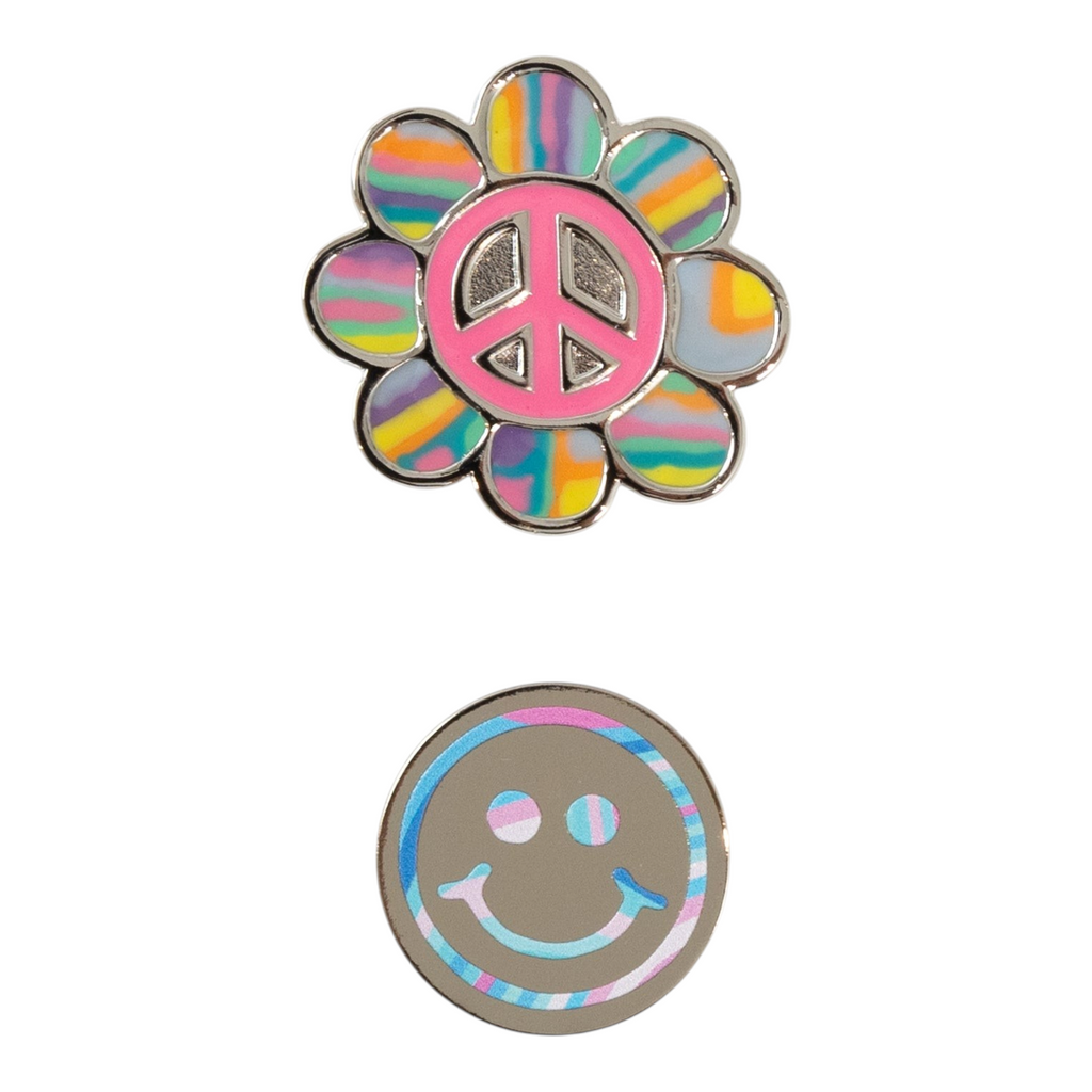 LOVE PEACE マグネット ピンク