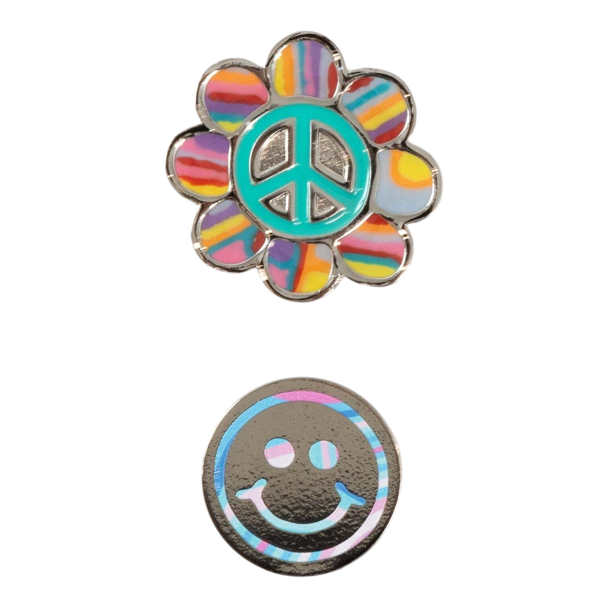 LOVE PEACE マグネット ティール