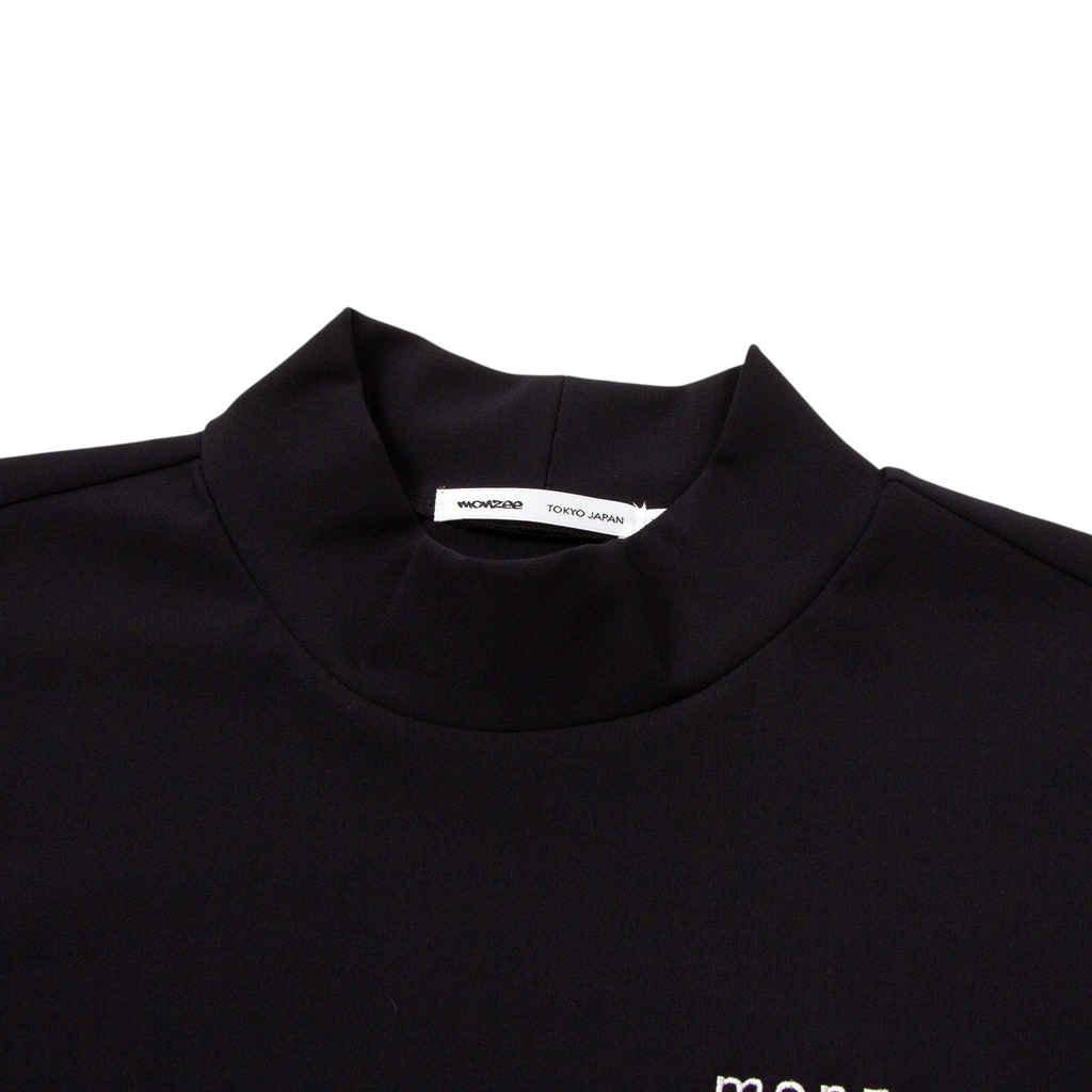 Mock-Neck Long Black
