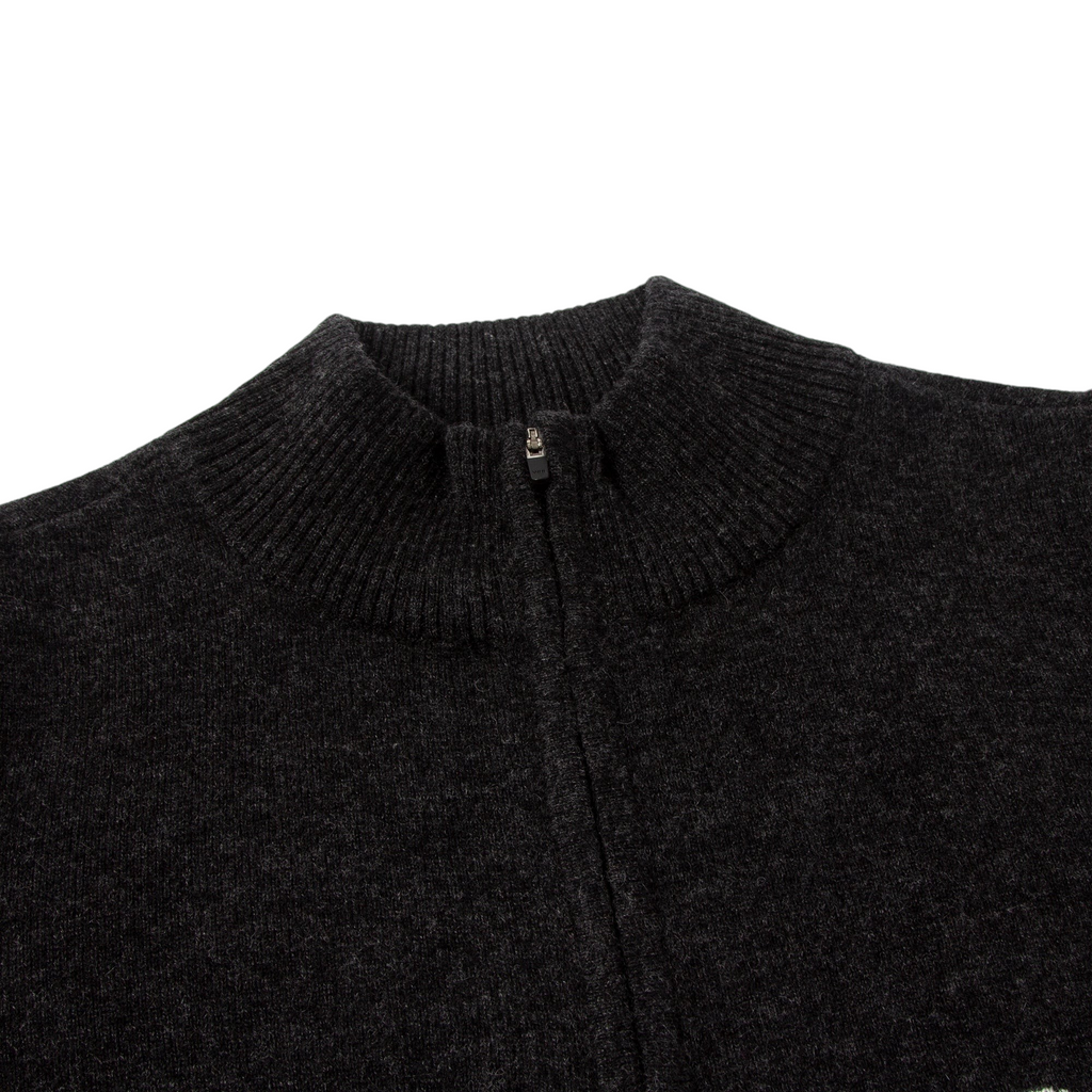 monzee ハーフジップカシミヤミックス - グレー　★ジャムでは黒完売　要確認！