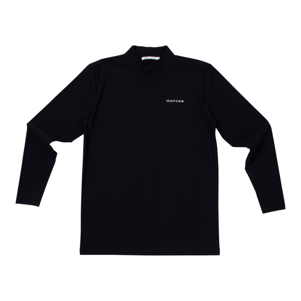 Mock-Neck Long Navy