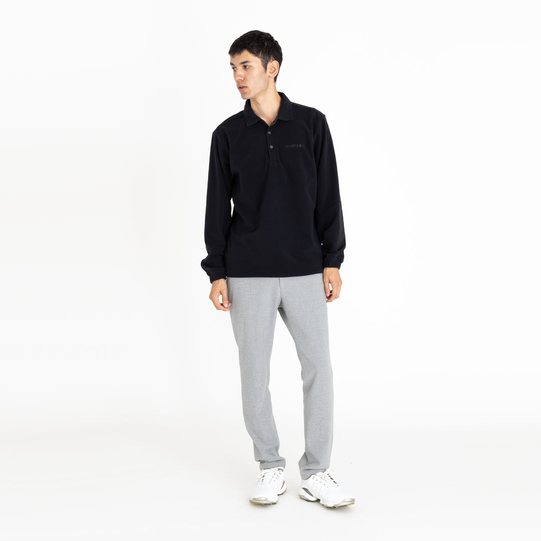 Polartec® フリースポロ - ブラック – monzee