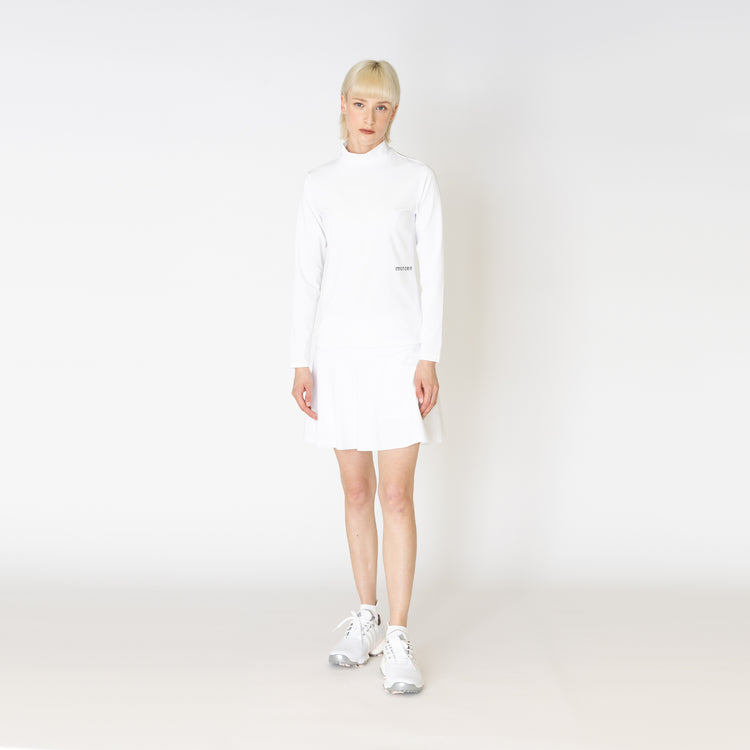 【レザレクション】美品 モックネック ロゴ ホワイト Mサイズ レディース レザレクション】美品 モックネック ロゴ ホワイト Mサイズ