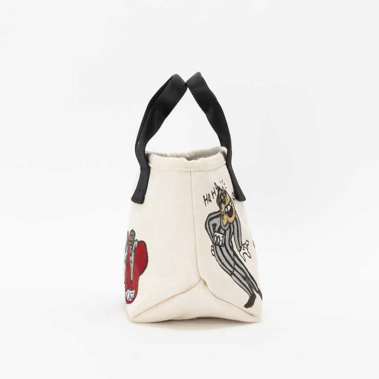 Mini Tote Hand Paint WHT23