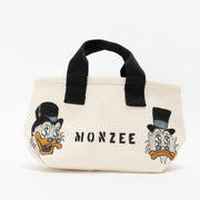 Mini Tote Hand Paint WHT29