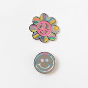 LOVE PEACE magnet pink