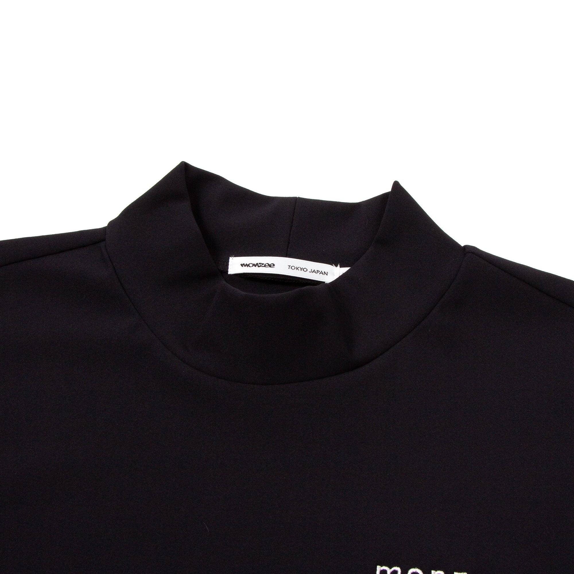 Mock-Neck Long Black