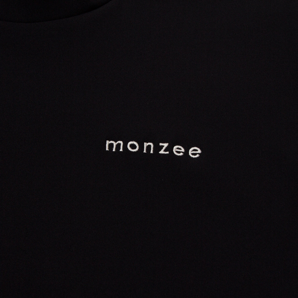 Mock-Neck Long Black