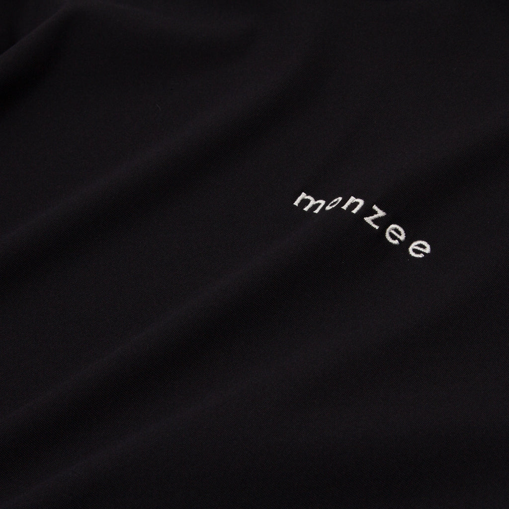 Mock-Neck Long Black