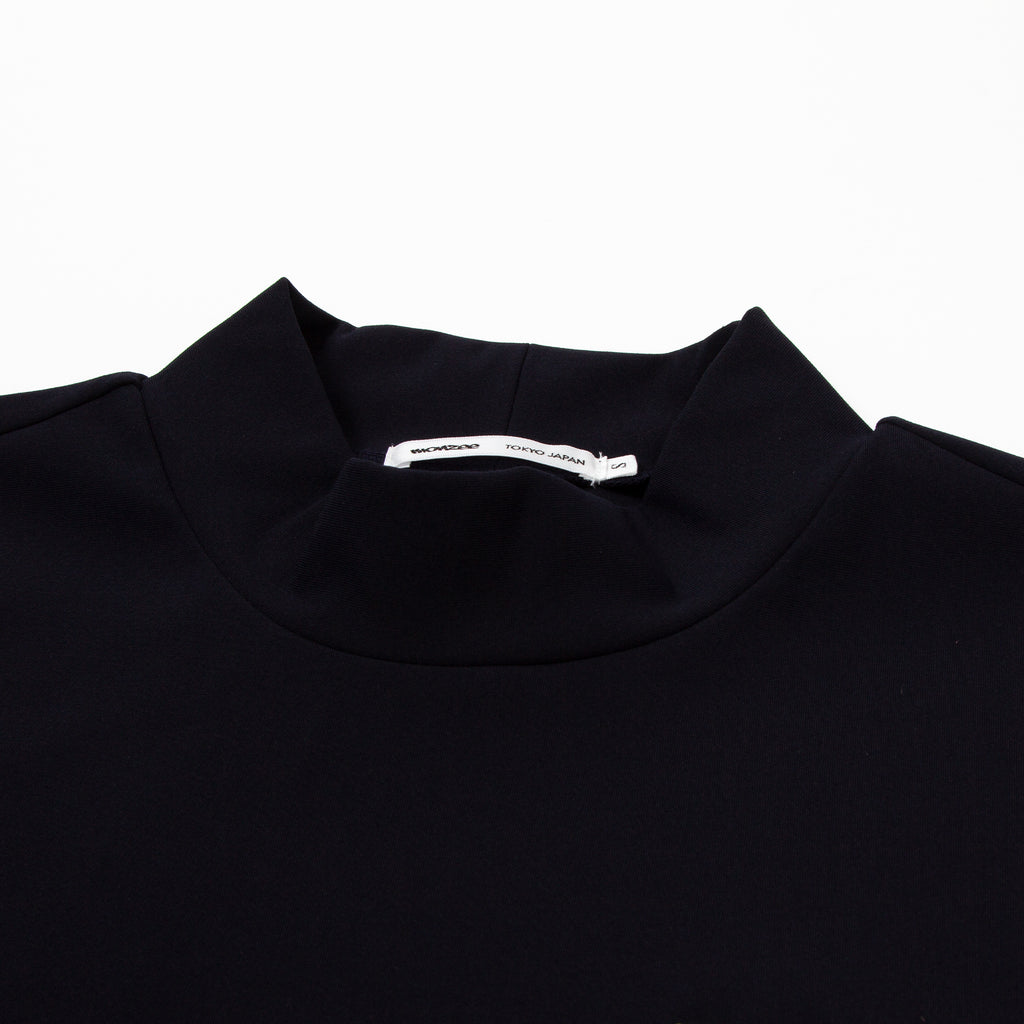 Mock-Neck Long Navy