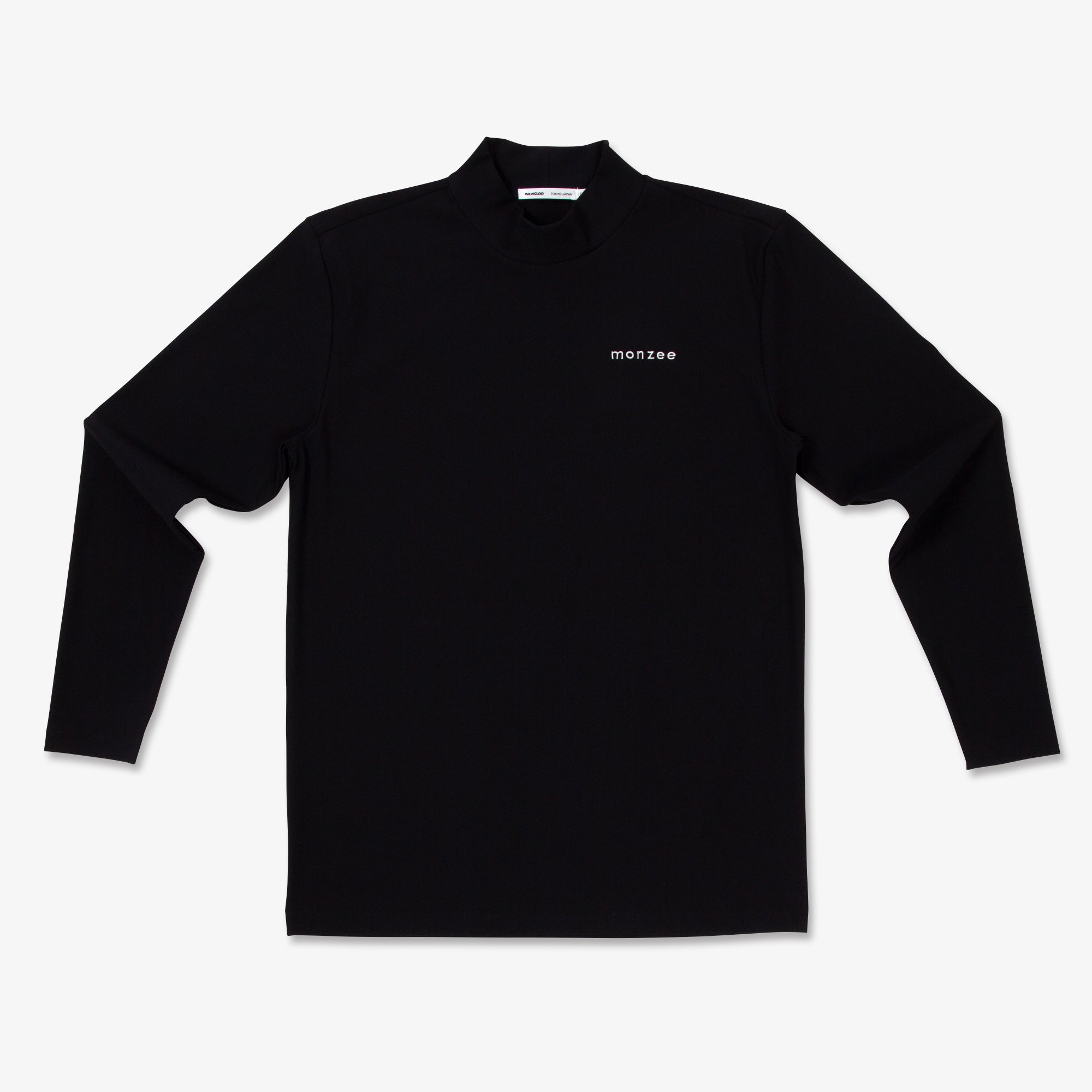 Mock-Neck Long Black