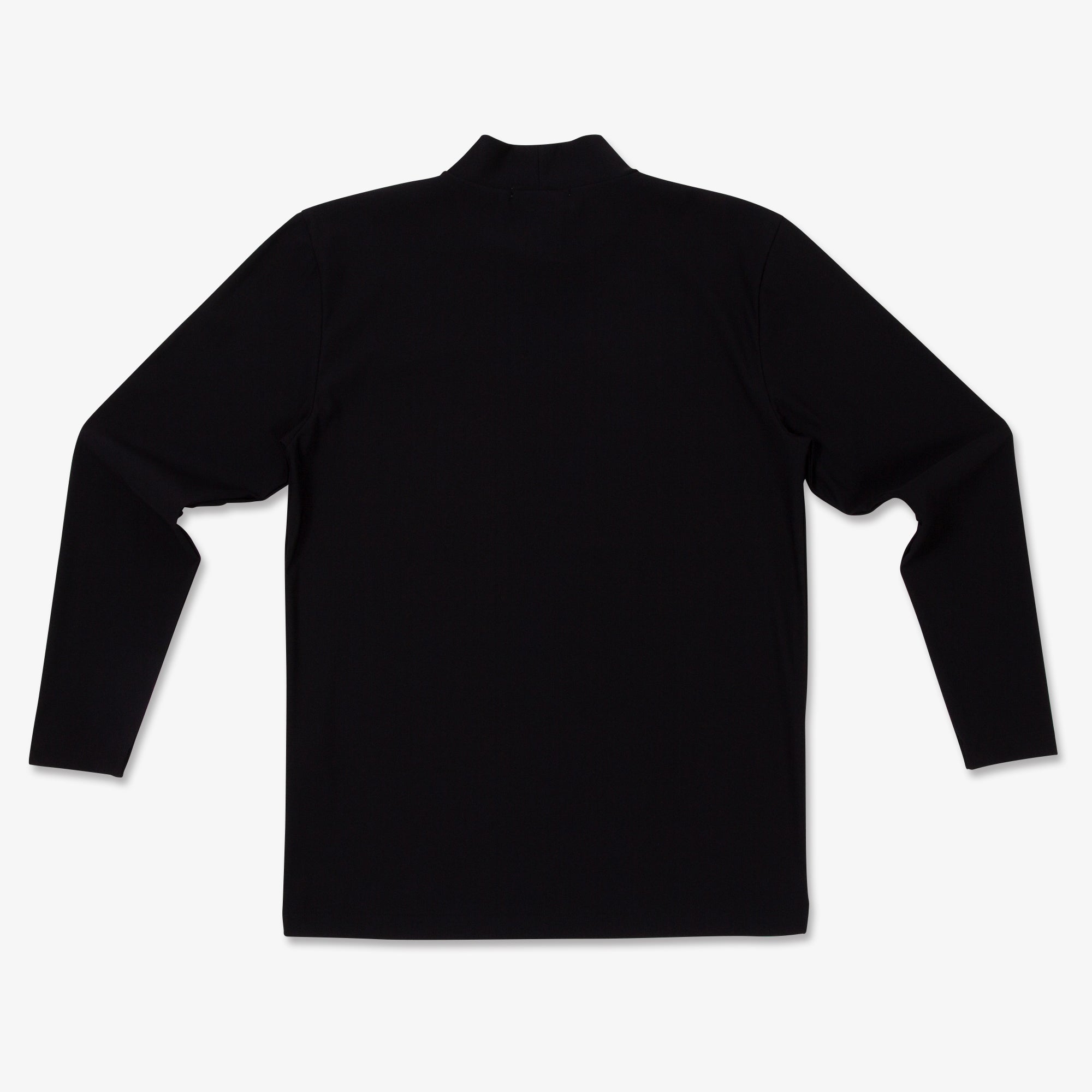 Mock-Neck Long Black