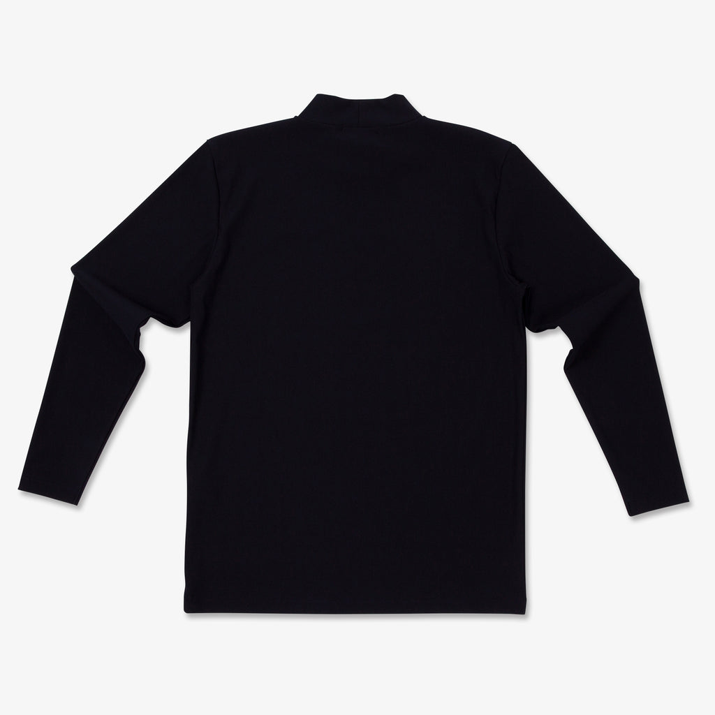 Mock-Neck Long Navy