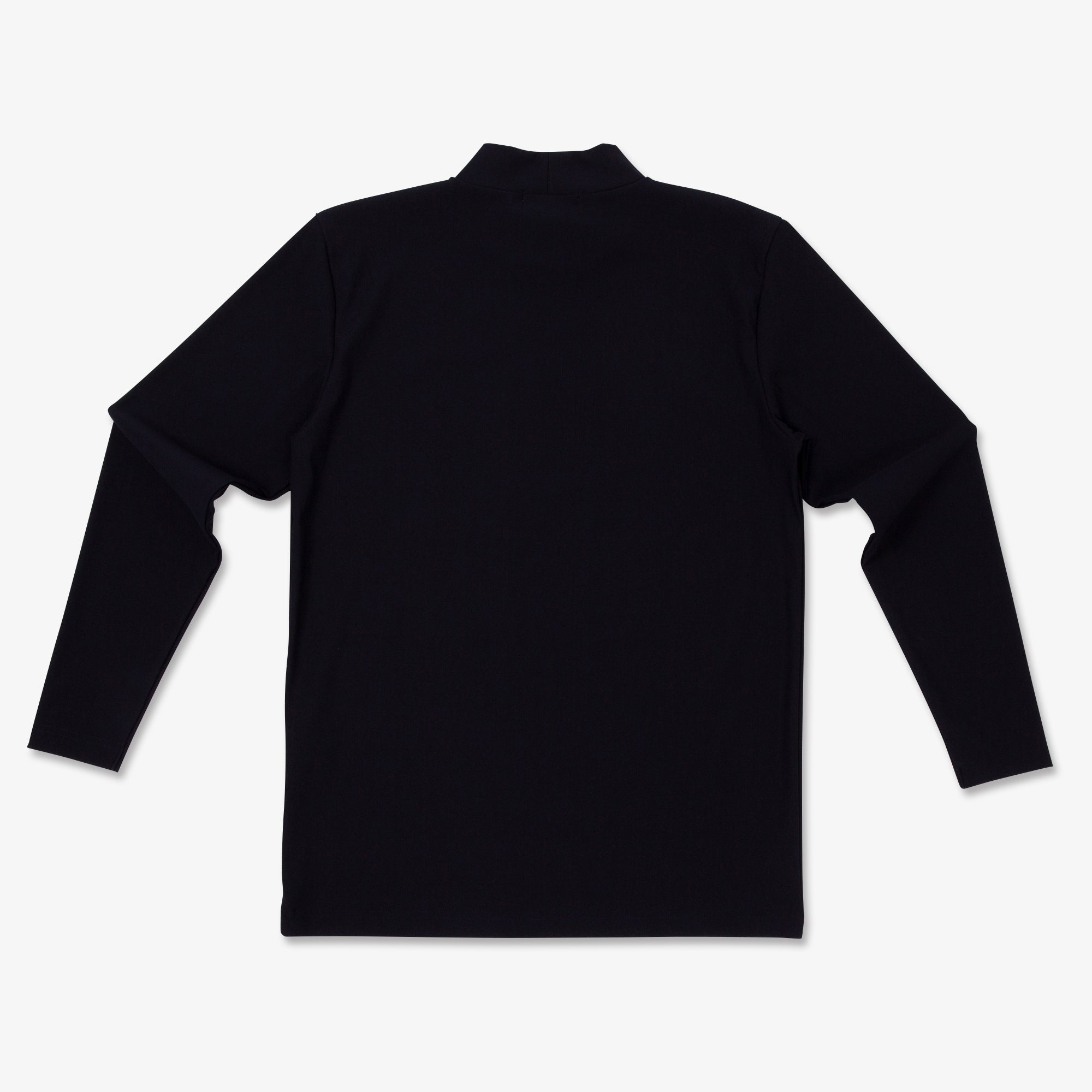 Mock-Neck Long Navy