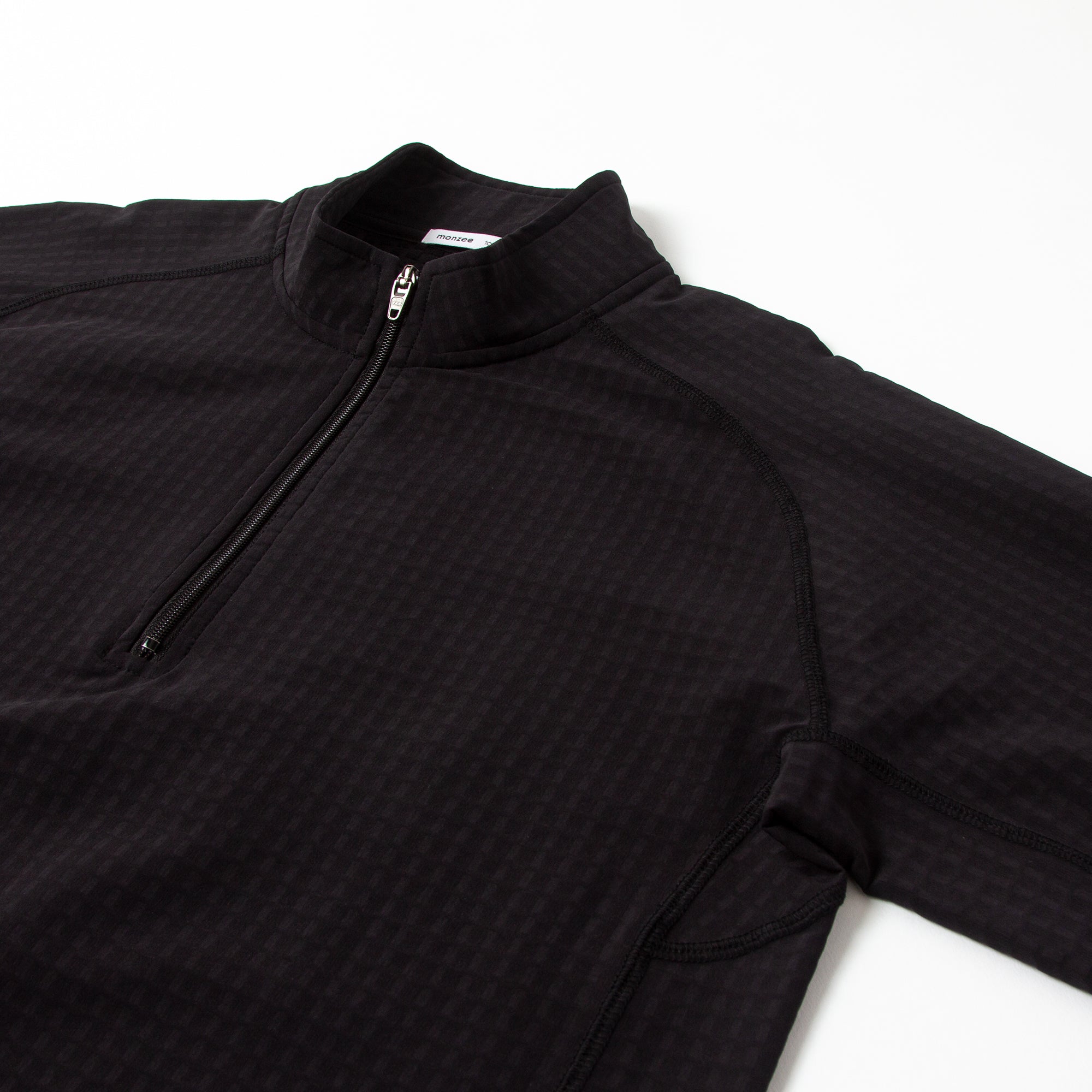 ハーフジップ ストームフリース  -ブラック