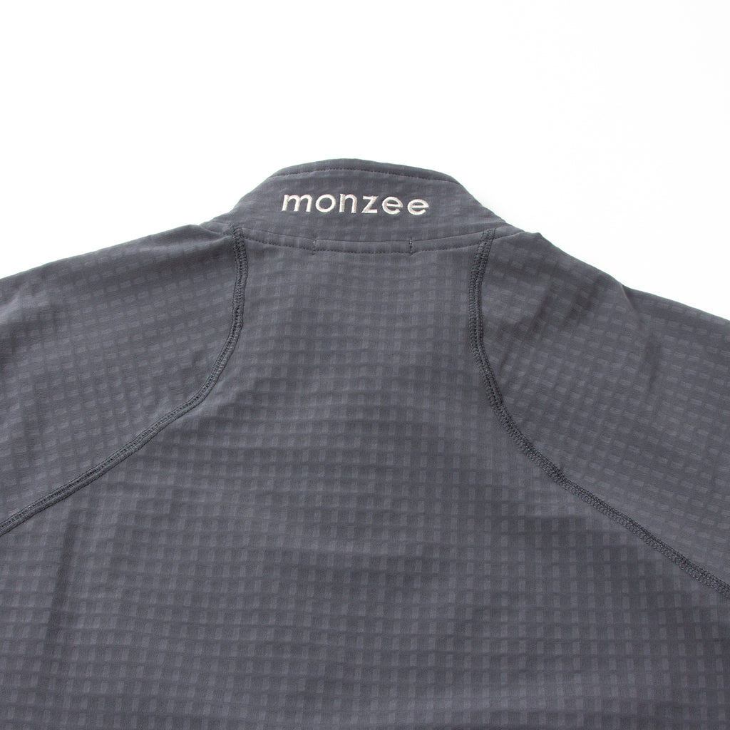 ハーフジップ ストームフリース   -グレー