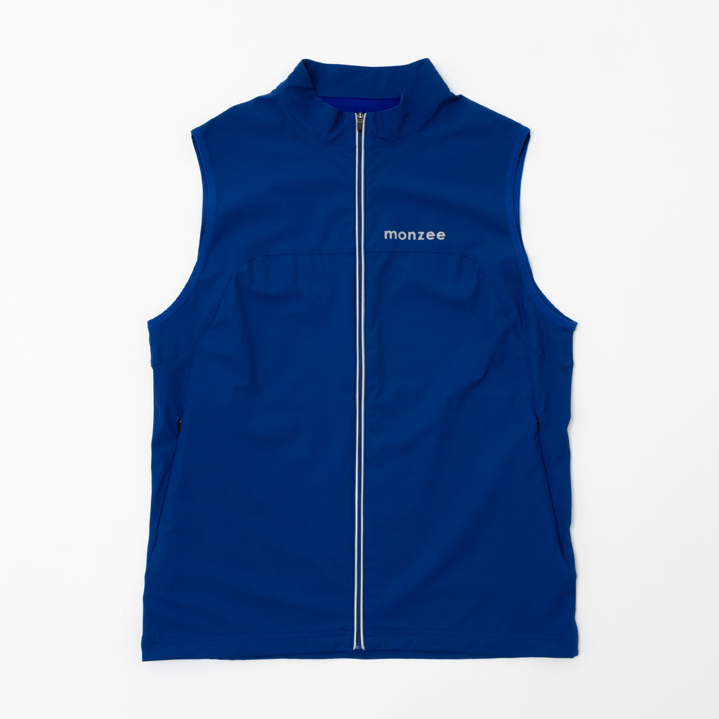 monzee 軽量中綿ベスト ジップベスト ブルー – monzee