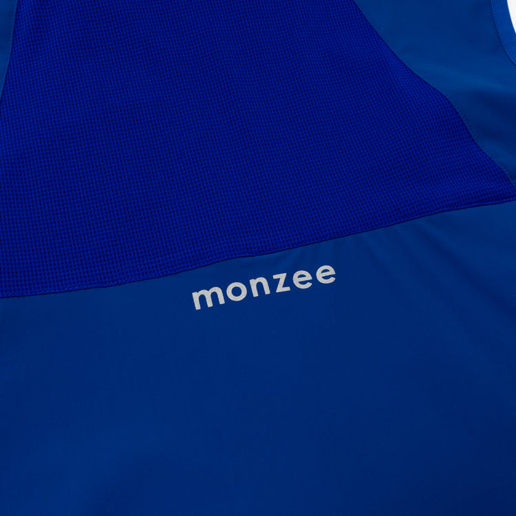 monzee モンジー ベスト S/ブルー ジップベスト ブルー – monzee