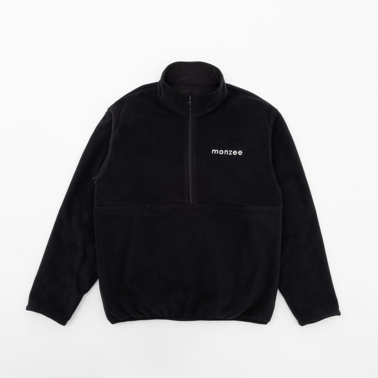 Reversible half zip fleece black