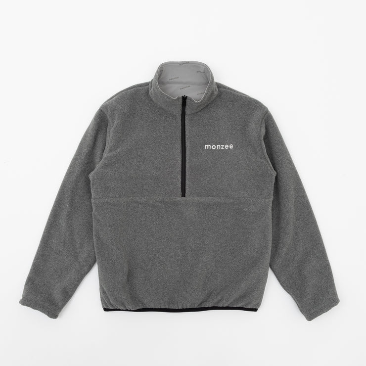 Reversible half zip fleece gray