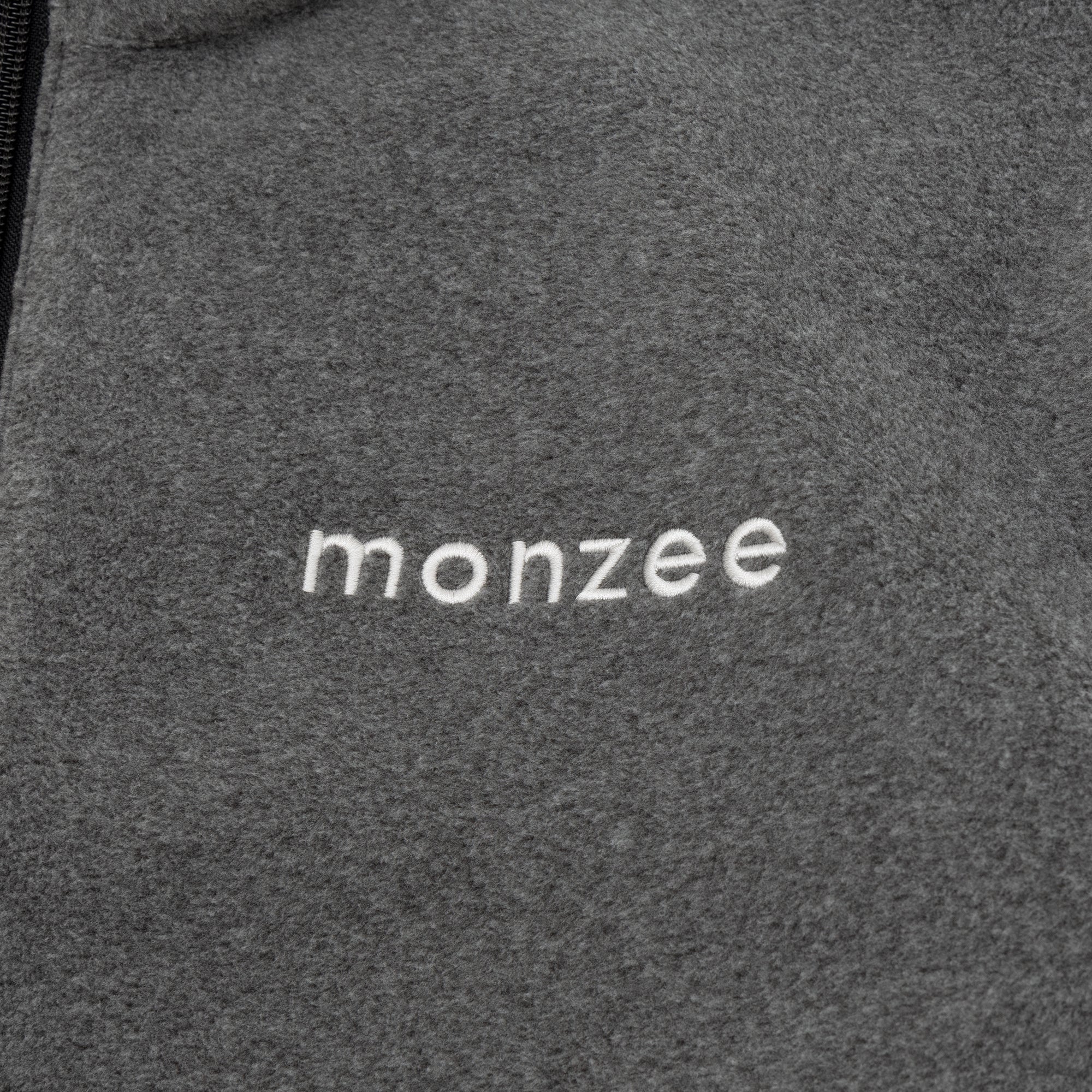 リバーシブル ハーフジップフリース グレー