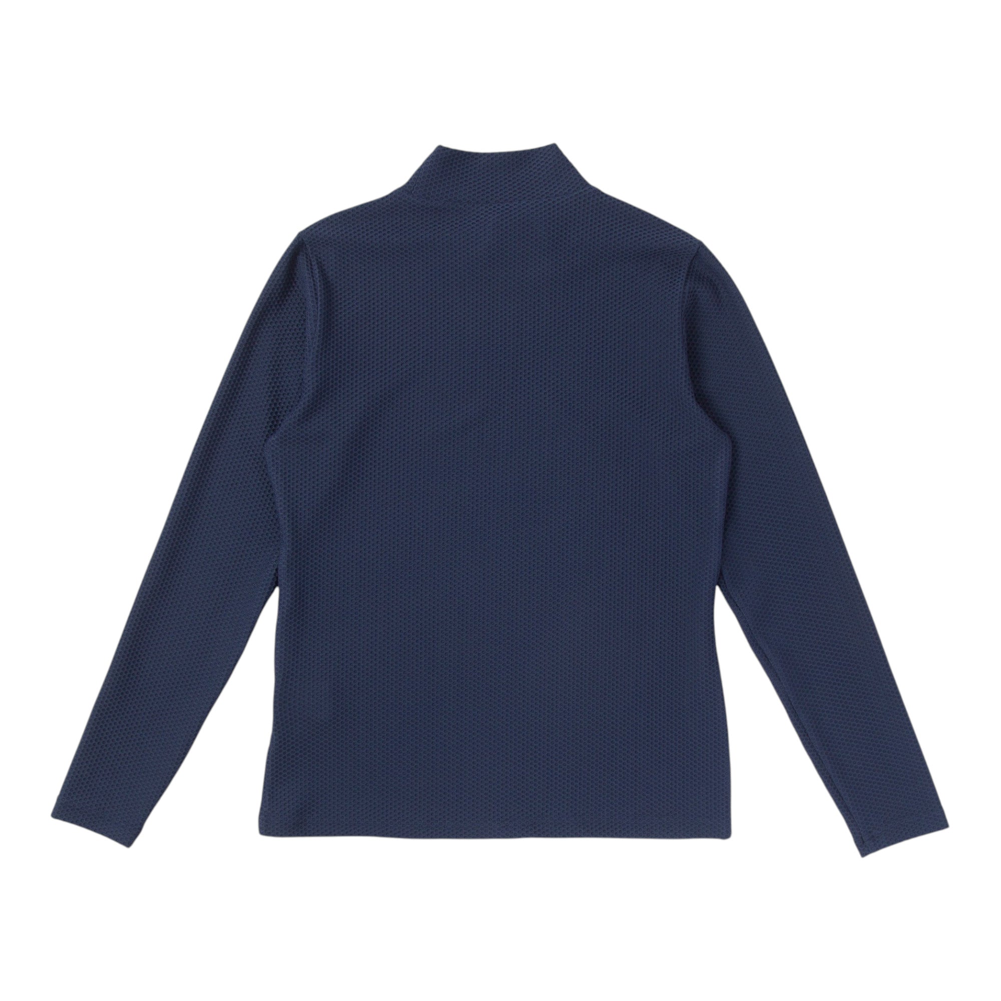 長袖ワッフルモックネック - ネイビー – monzee