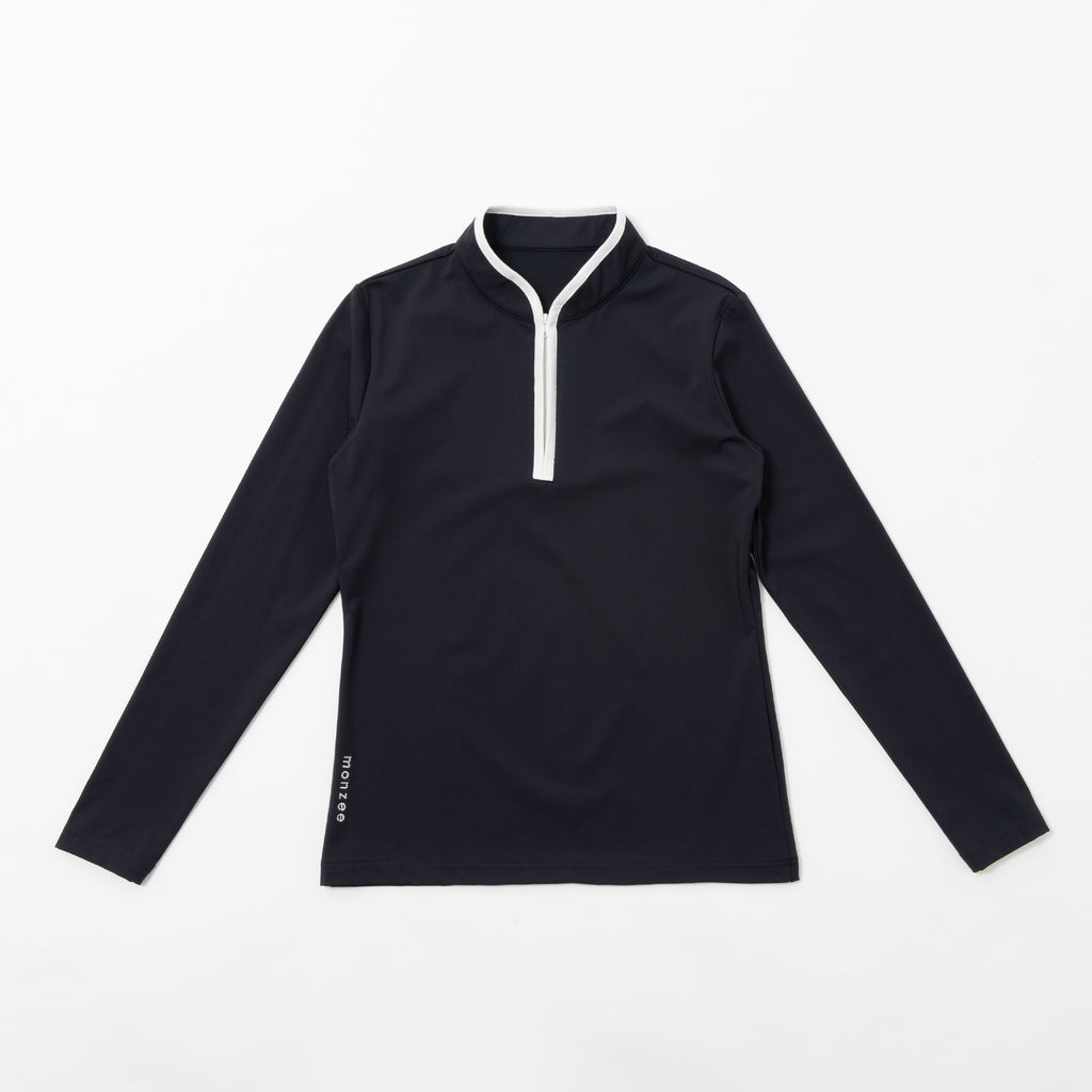 ジップロングスリーブ ブラック