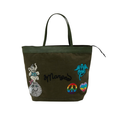 monzee ゴルフトートバッグ OLIVE ハンドメイド ヴィンテージ