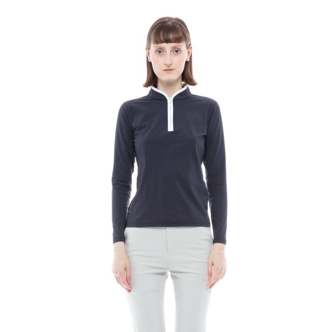 ジップロングスリーブ ブラック