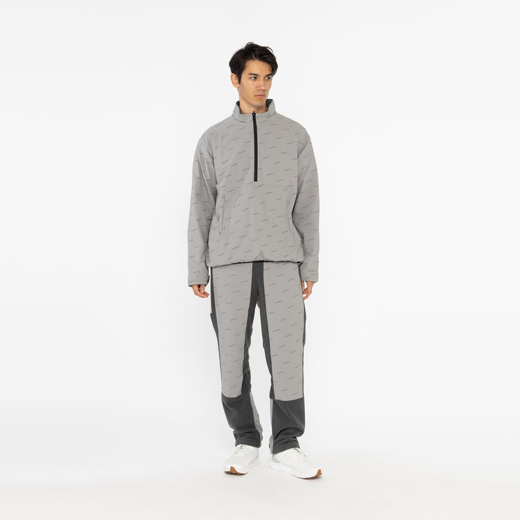 リバーシブル ハーフジップフリース グレー – monzee
