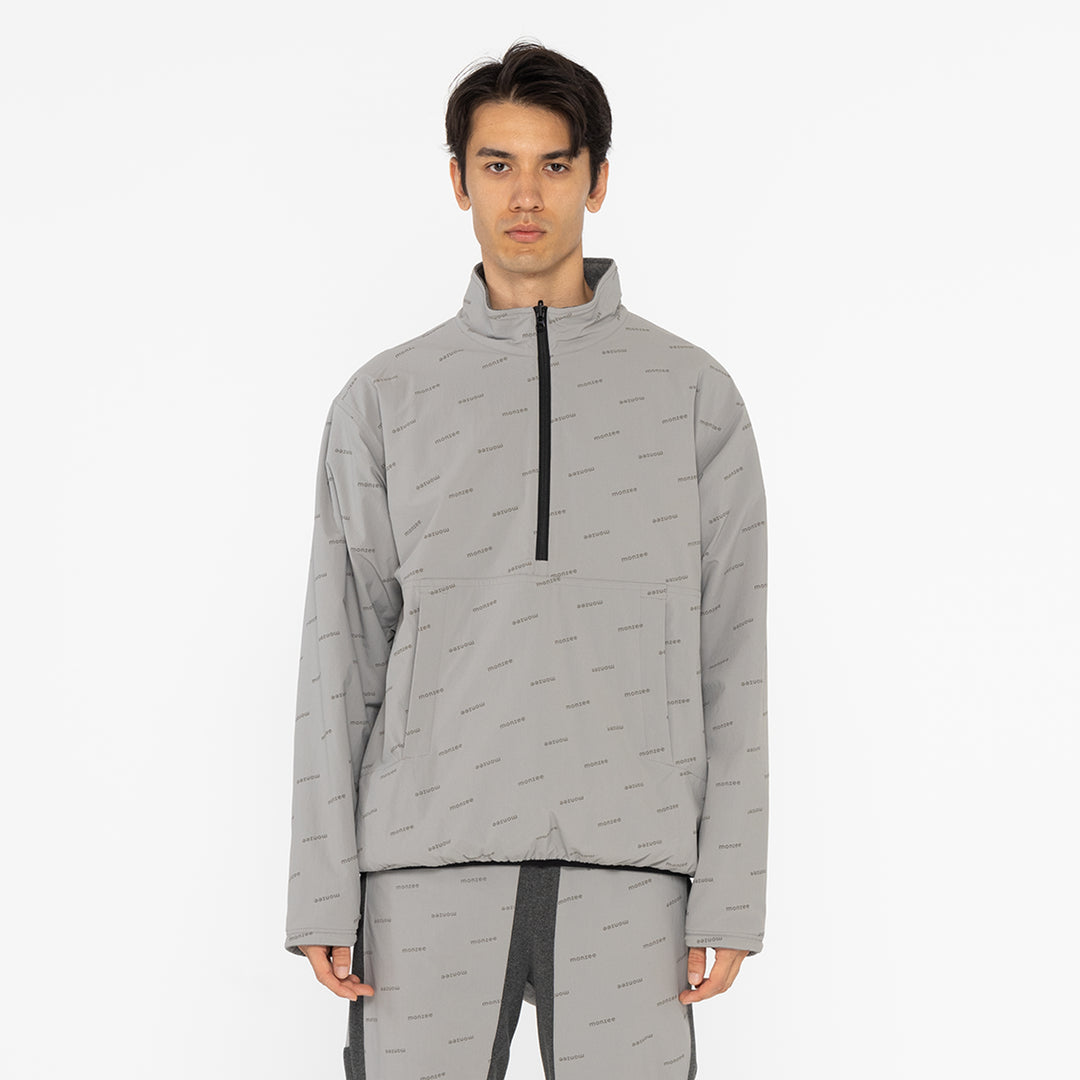 リバーシブル ハーフジップフリース グレー – monzee