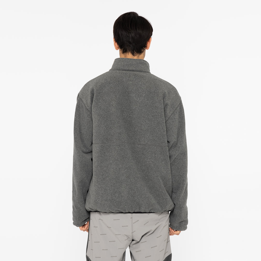 リバーシブル ハーフジップフリース グレー – monzee