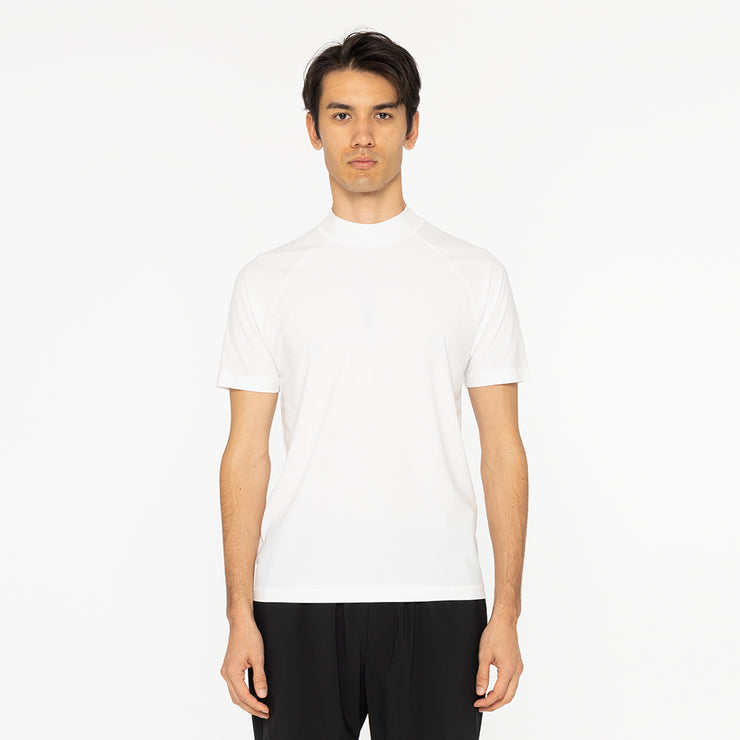 Stretch mock neck White