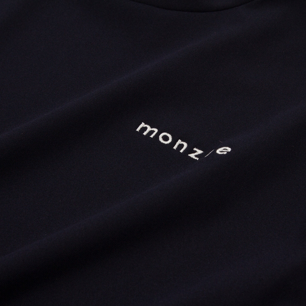 monzee Mock-Neck Long Navy