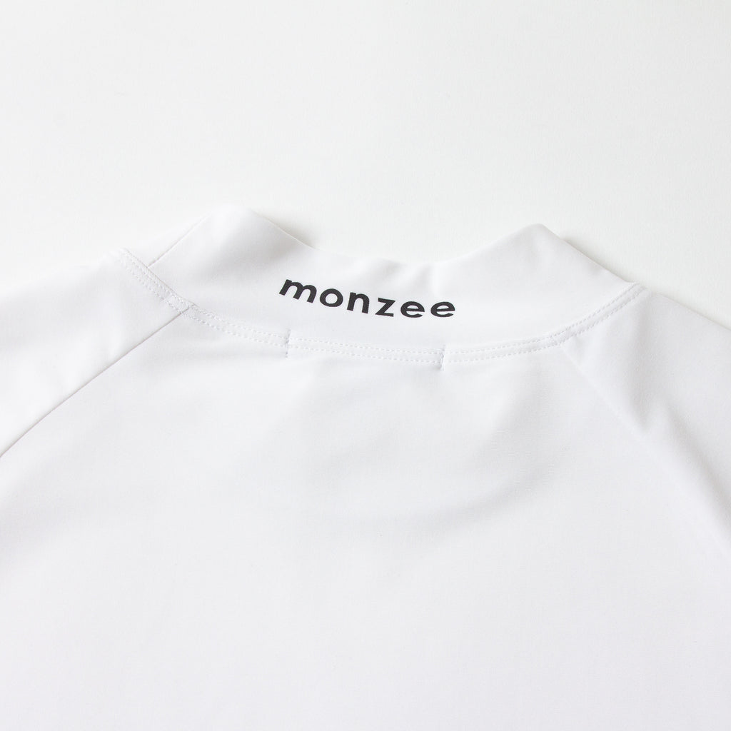 monzee タイトフィットモックネック - ホワイト