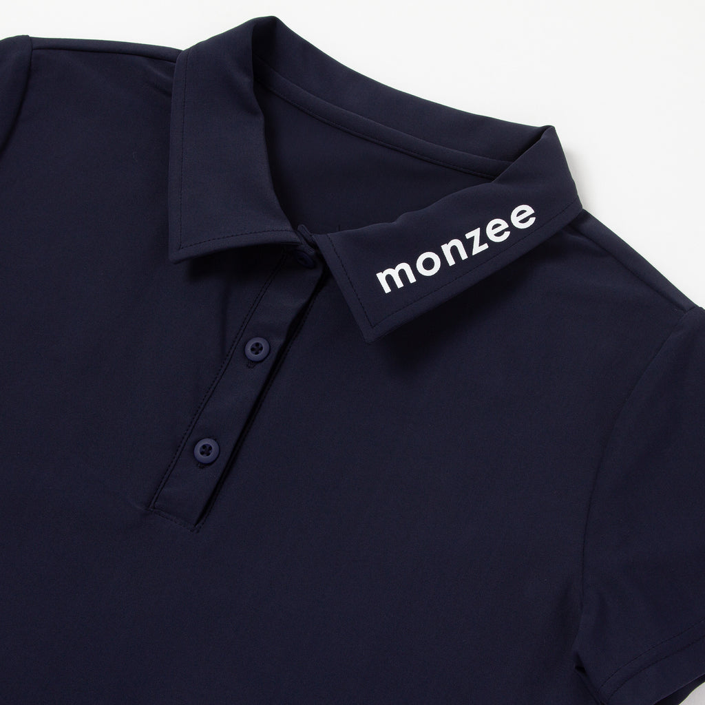 monzee ストレッチポロ - ネイビー