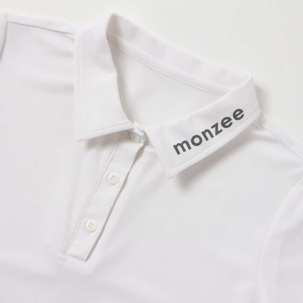 monzee ストレッチポロ - ホワイト