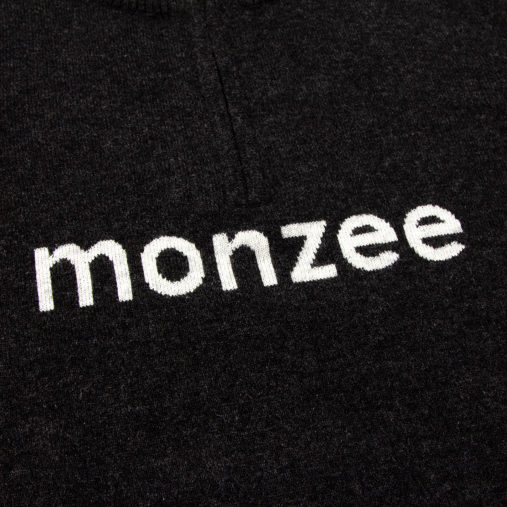monzee ハーフジップカシミヤミックス - グレー　★ジャムでは黒完売　要確認！
