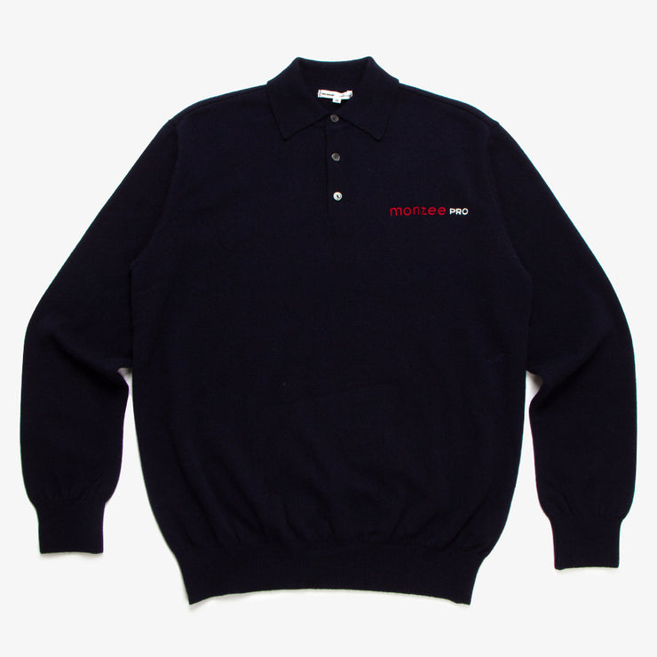 100% Cashmere Polo Navy