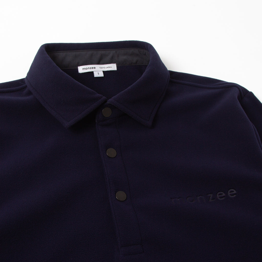 Polartec® フリースポロ - ネイビー