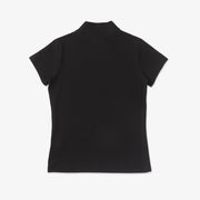[Women's] Short Sleeve Waffle Mock Neck - Black