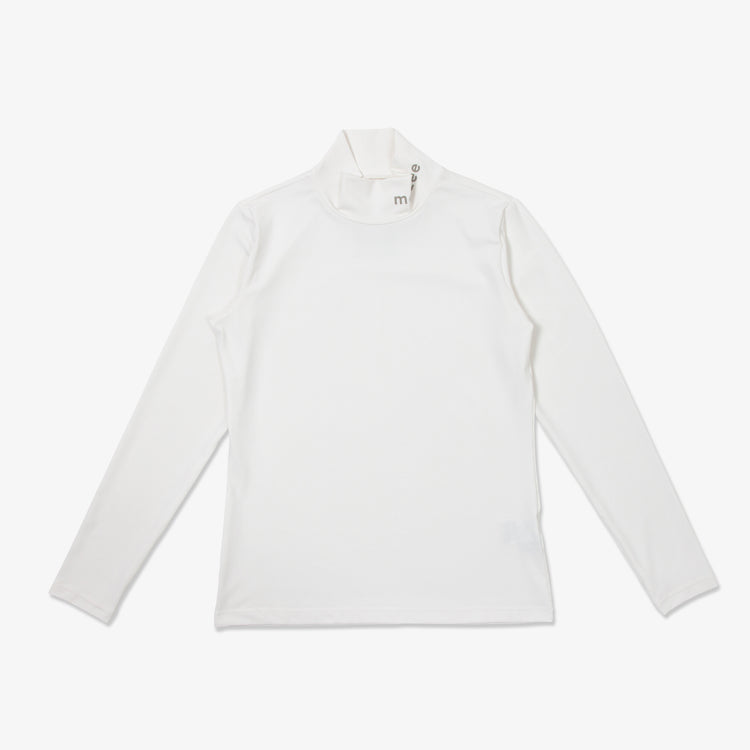 monzee ホワイト モックネック 長袖シャツ インナー monzee ホワイト モックネック 長袖シャツ インナーの通販 by