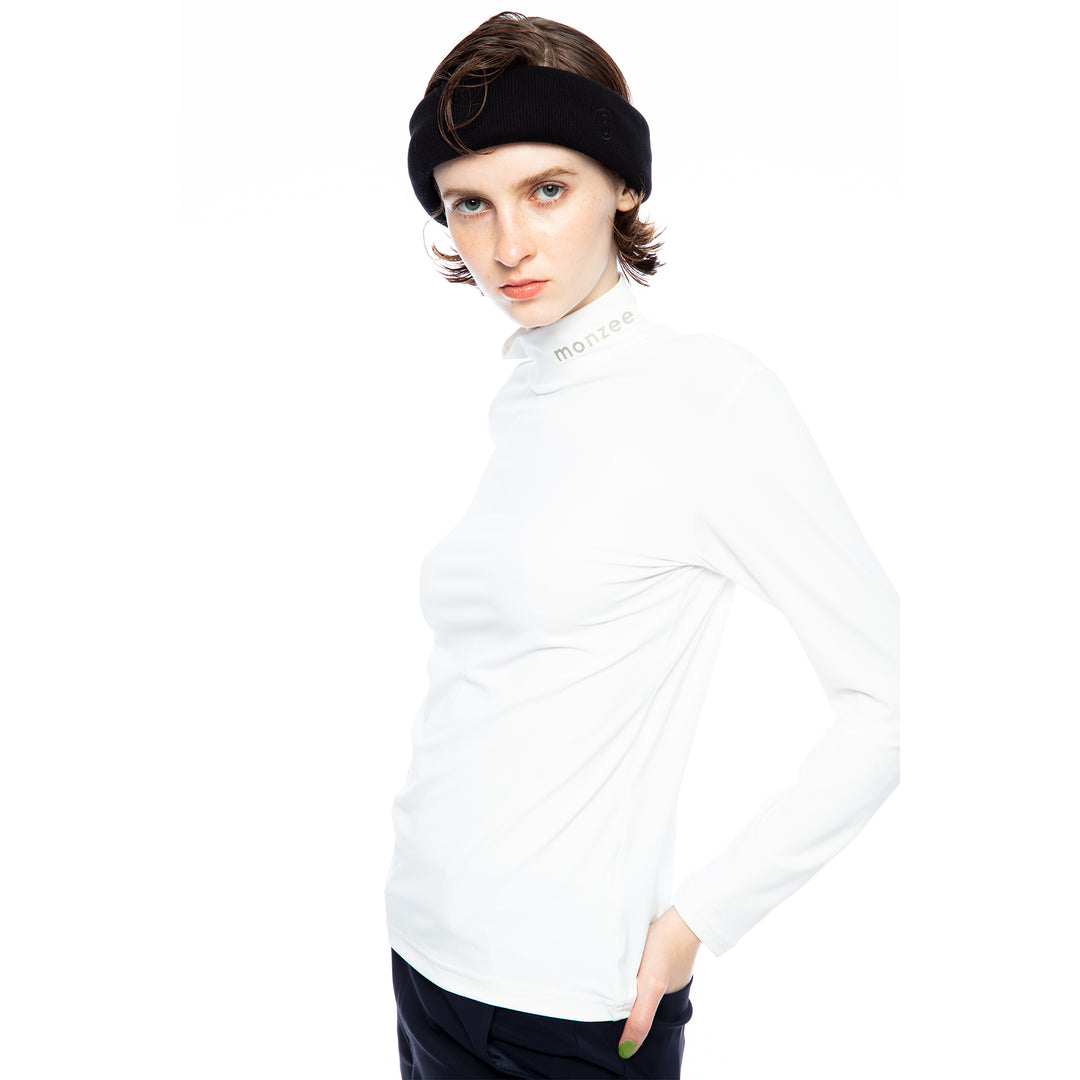 モックネックロング - ホワイト – monzee