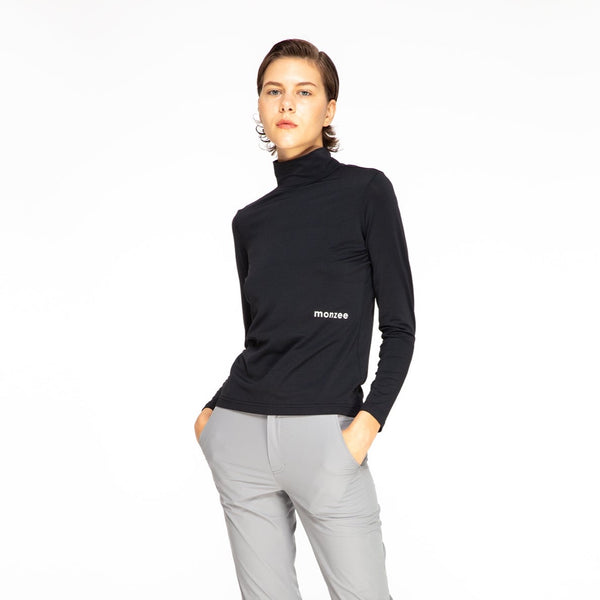 【新品】レザレクション　レディース　モックネック　黒　Mサイズ レザレクション モックネックシャツ ブラック レディースMサイズ